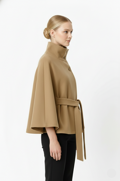 Long belted coat for women | Elvire -14