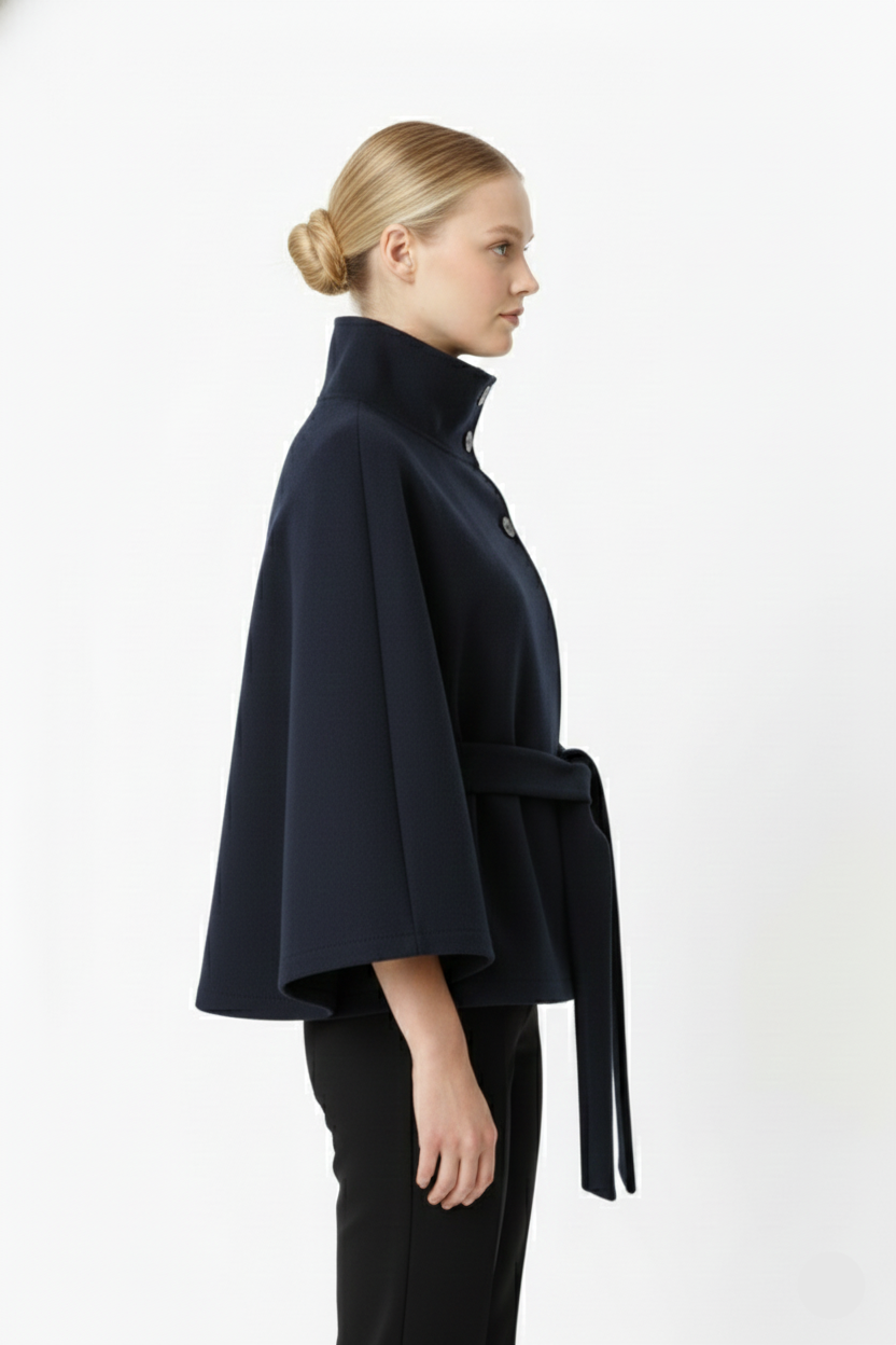 Long belted coat for women | Elvire -15