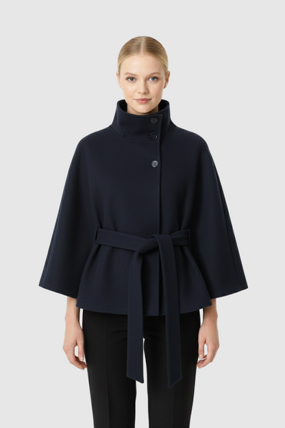 Long belted coat for women | Elvire -4