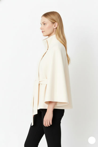 Long belted coat for women | Elvire -11