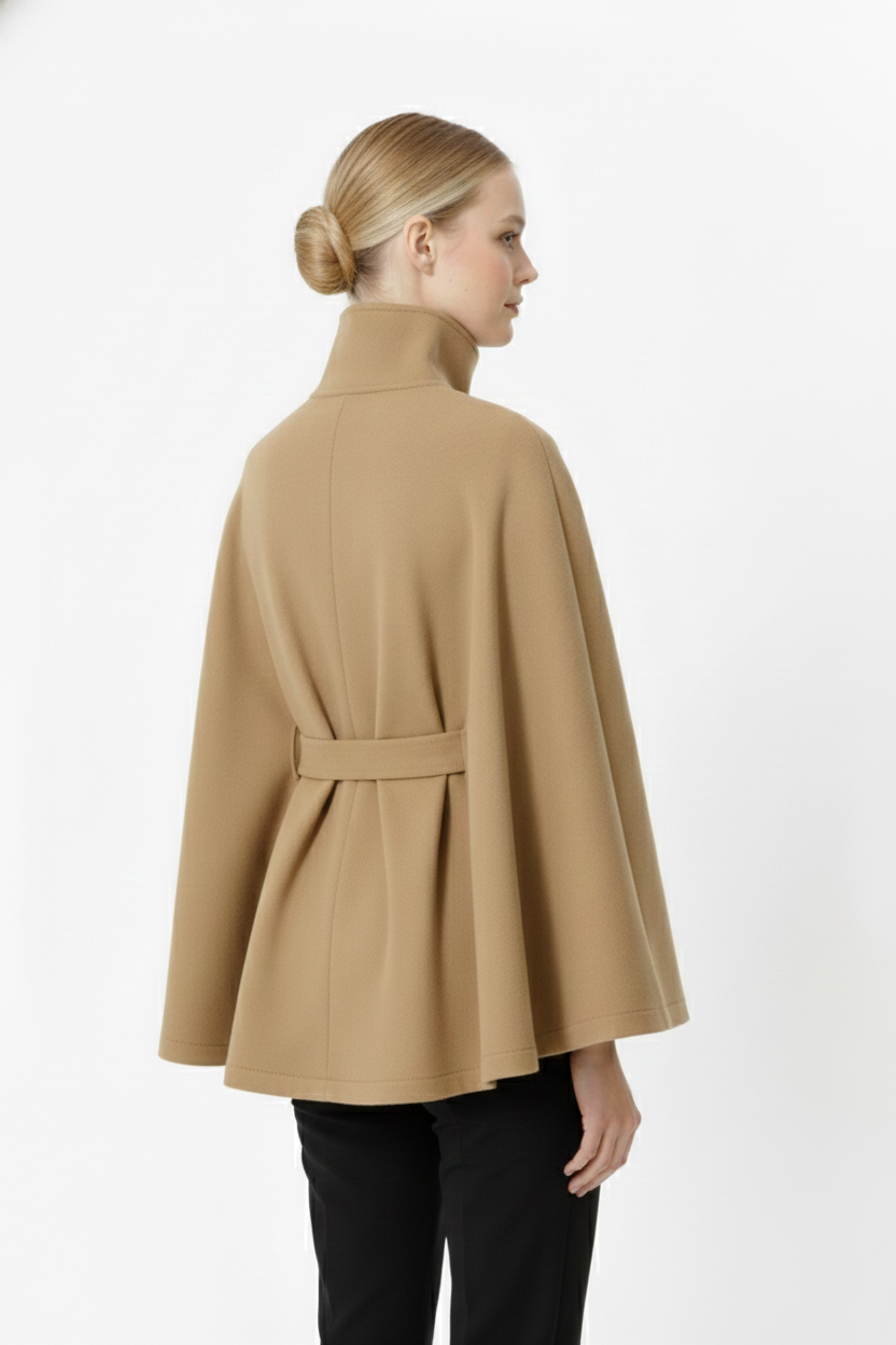 Long belted coat for women | Elvire -13