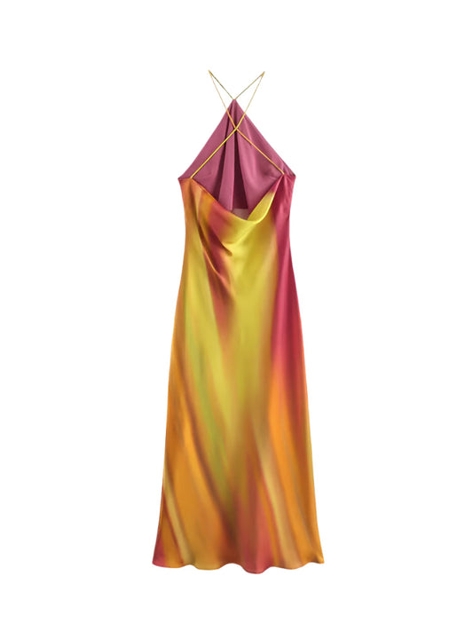 Dress long floral vibrante no sales for women | Quinn -1