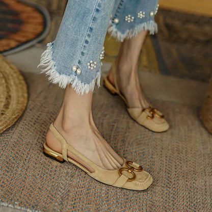 Orthopaedic leather buckle sandals for women | Camila -7