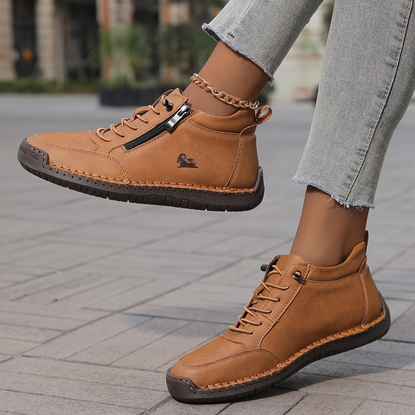 Zip-up orthopaedic everyday shoes for women | Helena -9