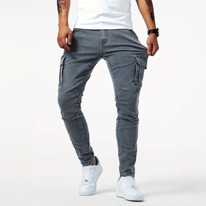Cargo denim trousers for men | Hunter -2