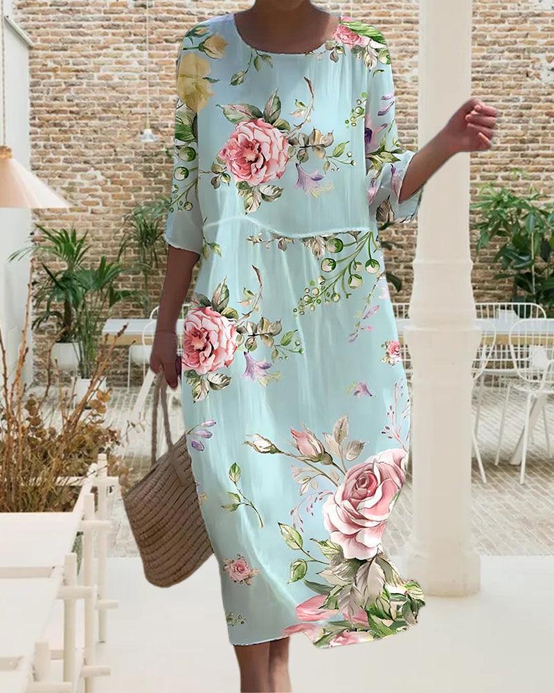 Hillary elegant floral dress for women -3