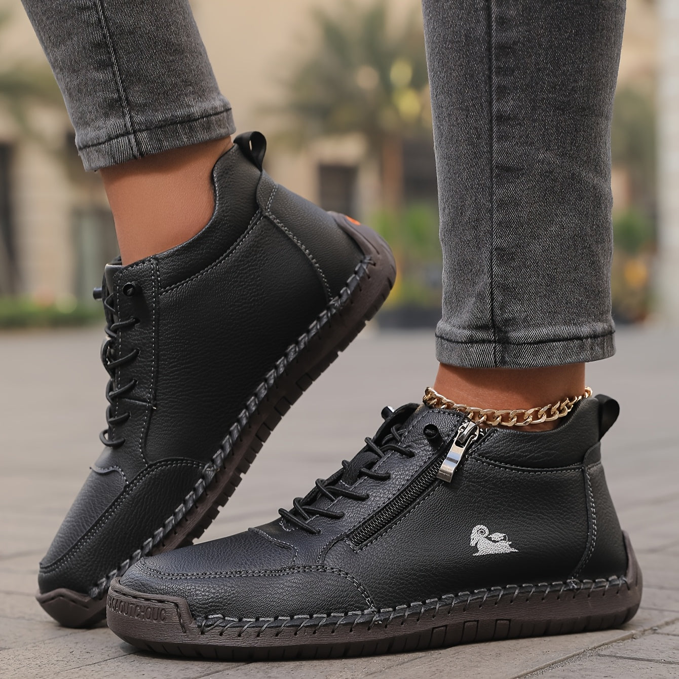Zip-up orthopaedic everyday shoes for women | Helena -11