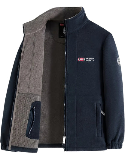 Outdoor performance fleece jacket high coat for men | Rowan -1