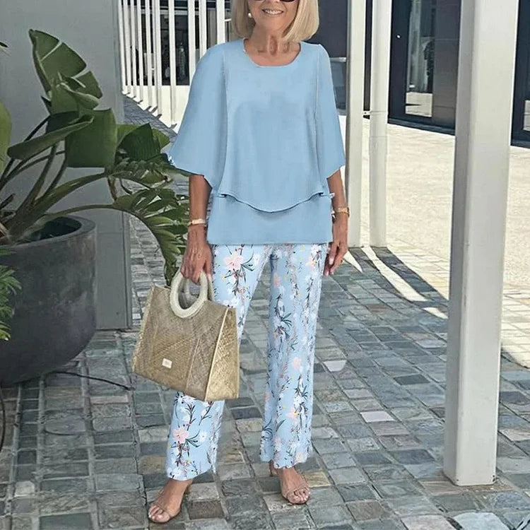 Stylish printed everyday two-piece set for women | Genevieve -6
