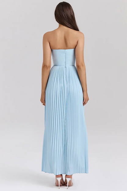 Strapless pleated dress for women | Giselle -4
