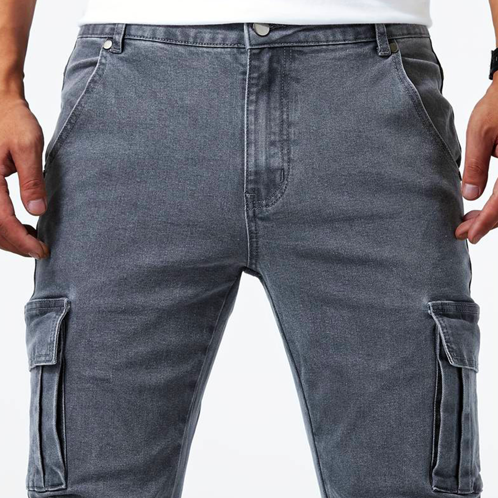 Cargo denim trousers for men | Hunter -4