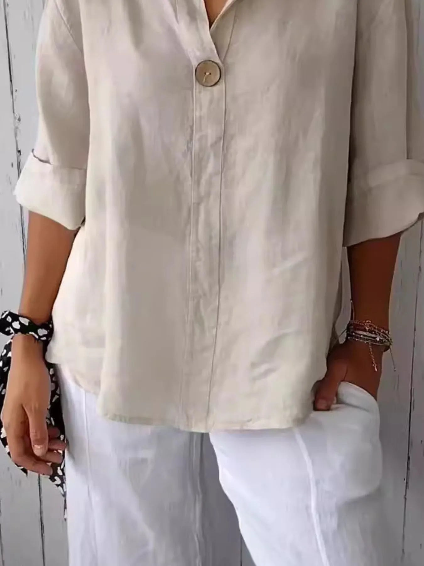 Chemisier casual grande taille blouse for women -3