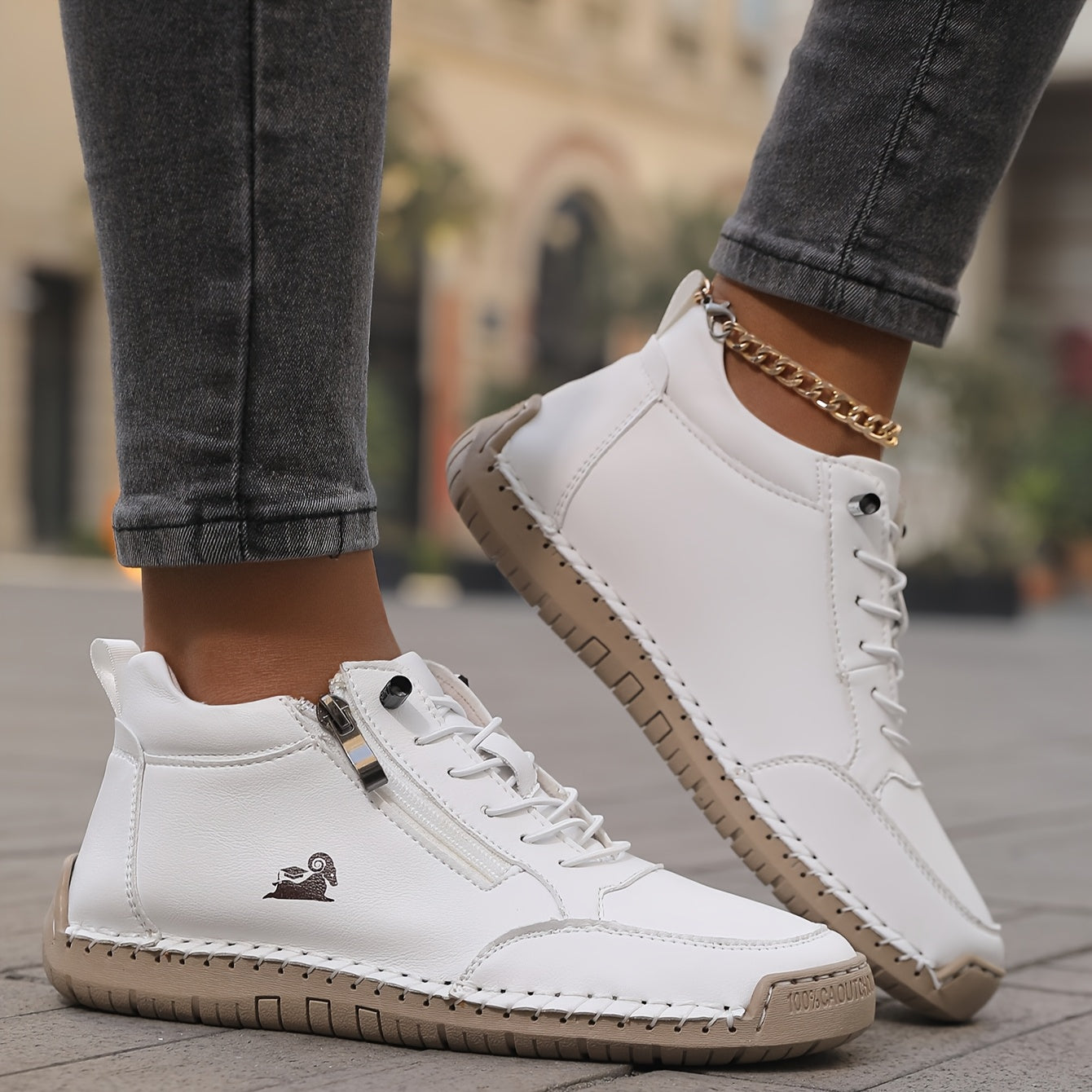 Zip-up orthopaedic everyday shoes for women | Helena -12