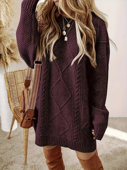 Juno cable knit jumper for women | Elara -4