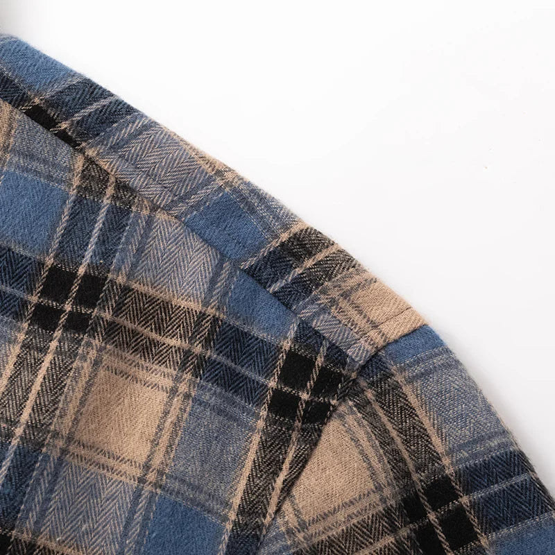 Classic plaid button-front flannel shirt for men | Thatcher -4