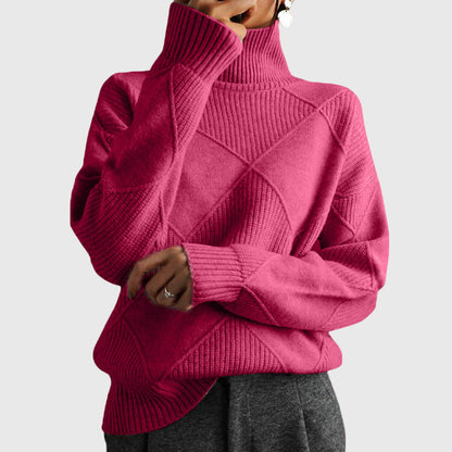 Relaxed cosy knit turtleneck everyday jumper for women | Lunelle -3