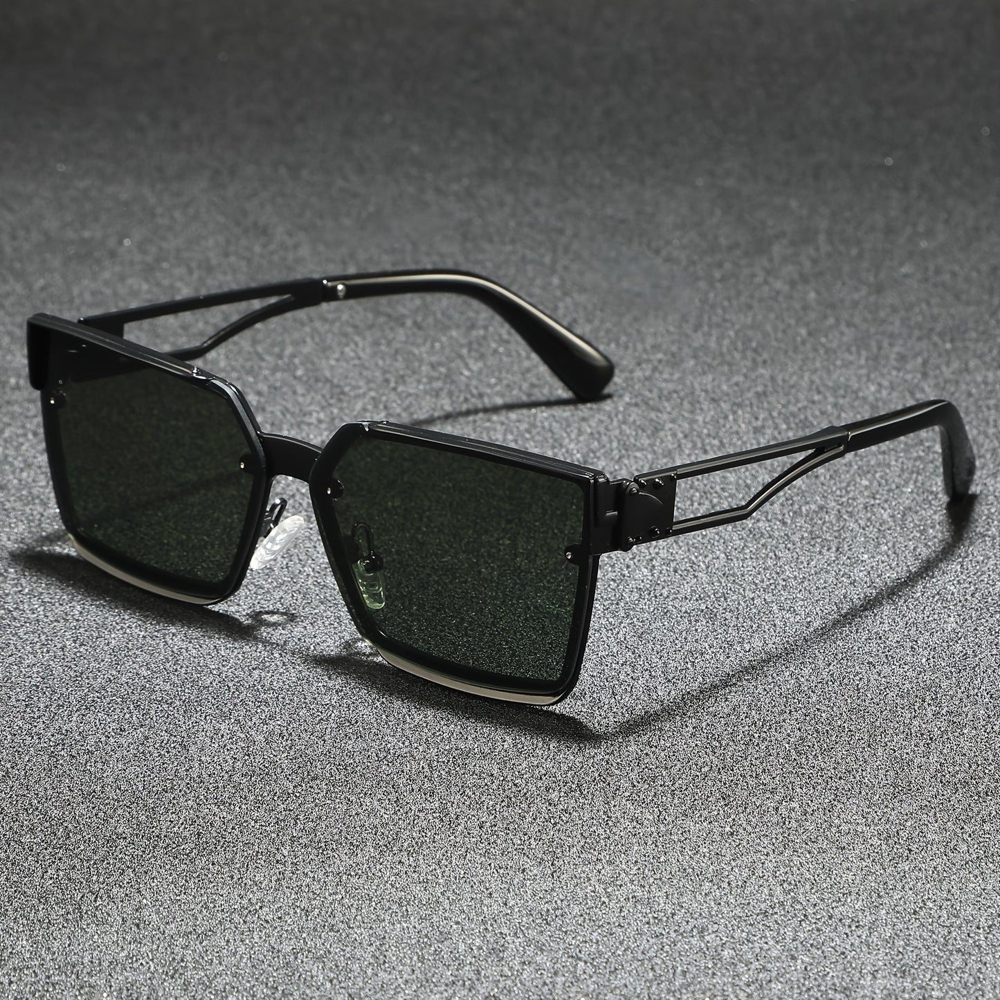 Classic retro half-frame everyday shades for men | Viridian -3