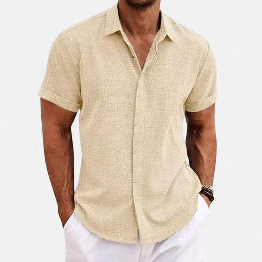 Refined coastal summer shirt for men -1