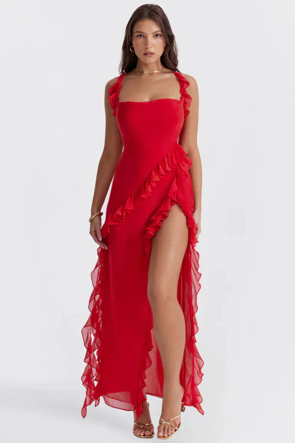 Maxi dress slit for women | Alessia -9