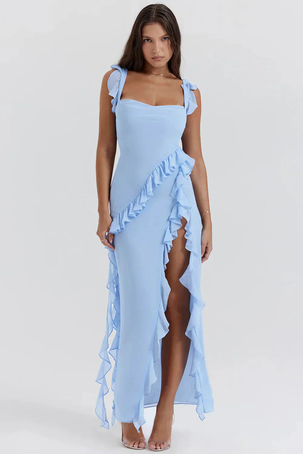 Maxi dress slit for women | Alessia -5