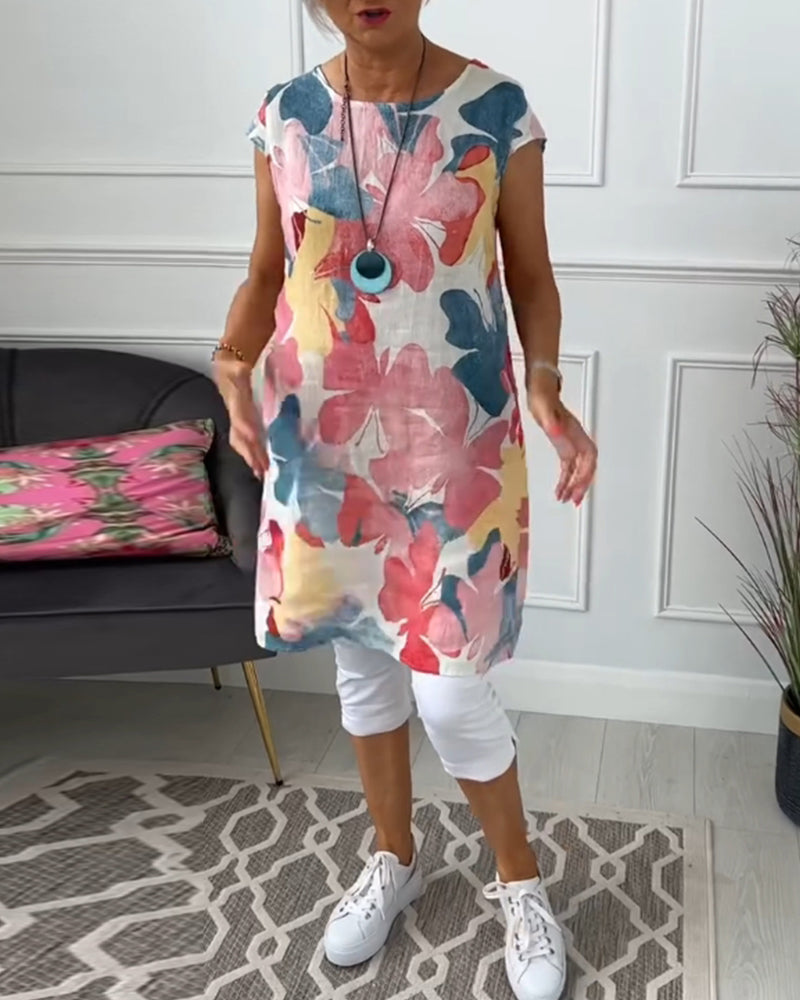Casual relaxed floral everyday dress for women | Ingrid -7