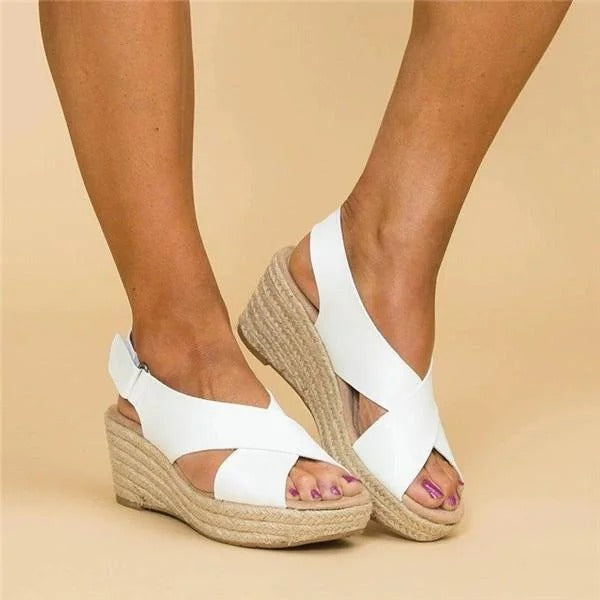 Comfort wedge espadrille sandals for women | Elara -3