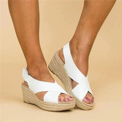 Comfort wedge espadrille sandals for women | Elara -3