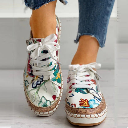 Floral zipper sneakers for women | Oluchi