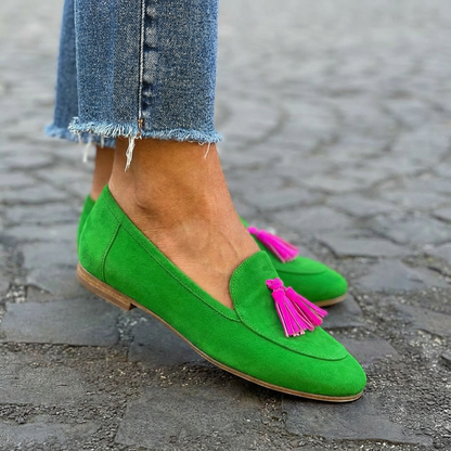 Tassel-embellished loafers with playful detailing for women | Mandy