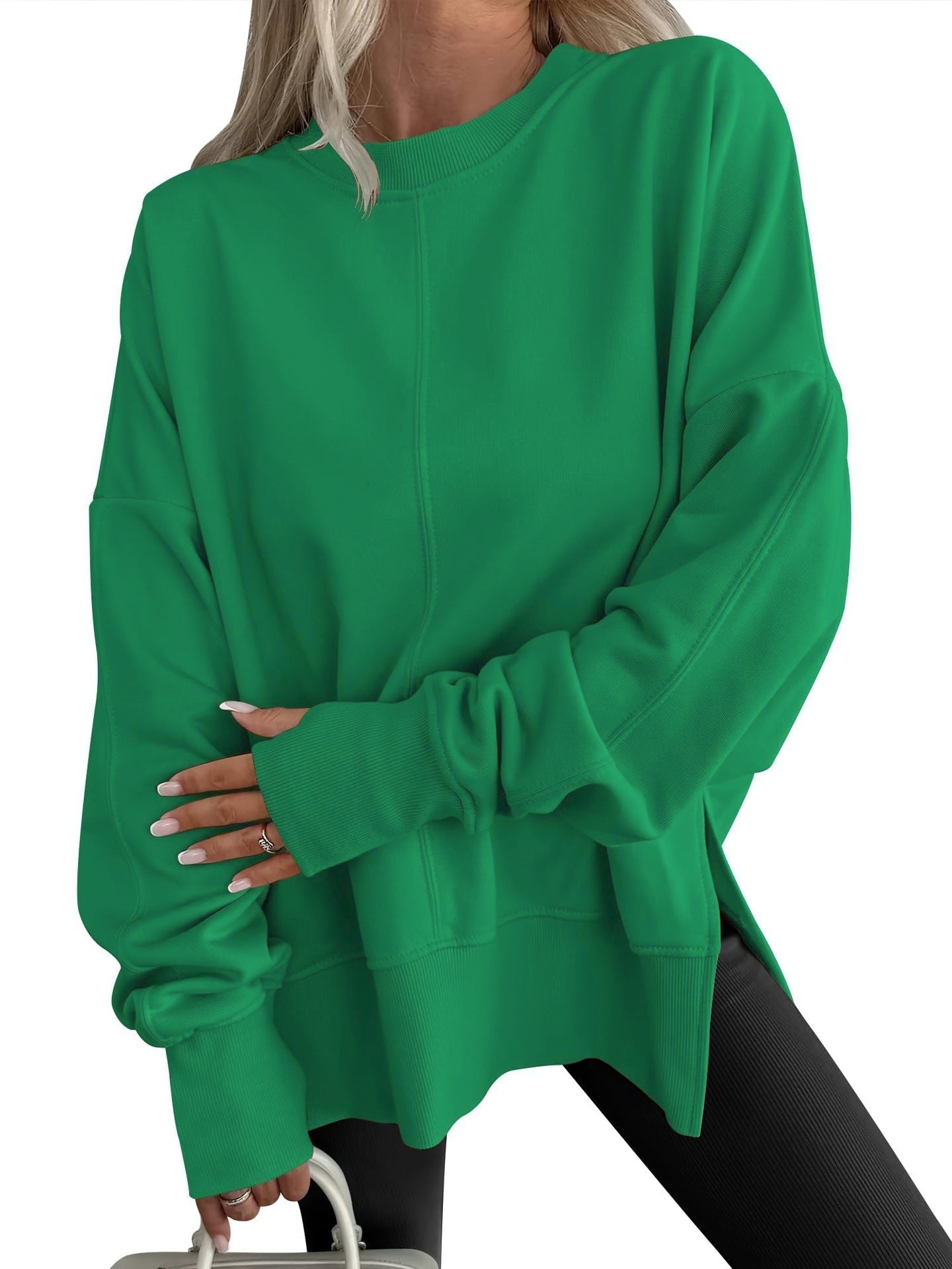 Comfy oversized long-sleeve everyday sweatshirt for women | Gwen -4