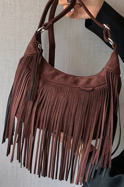 Fringe shoulder bag for women -12