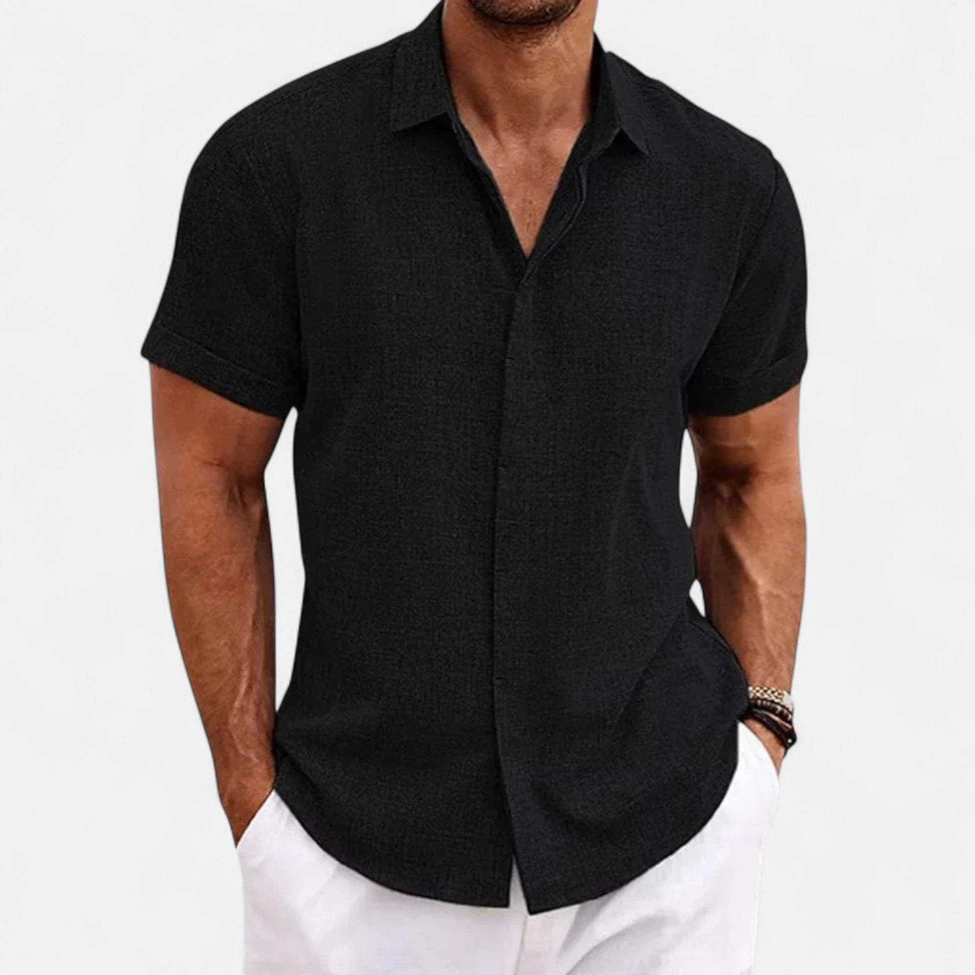 Refined coastal summer shirt for men -2