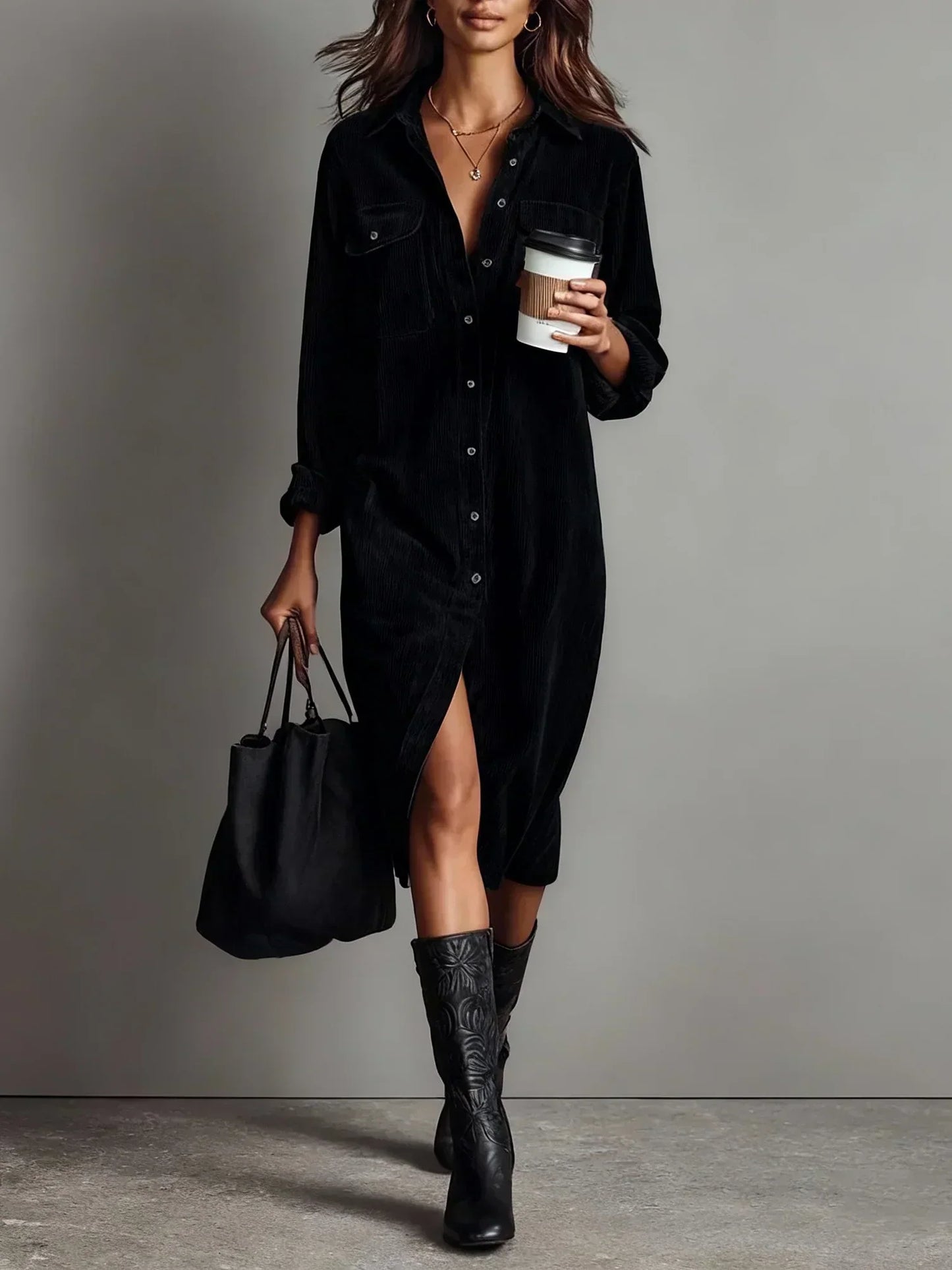 Classic elegant everyday dress for women | Lorena -7