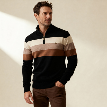 Classic quarter-zip everyday jumper for men | Burk -3