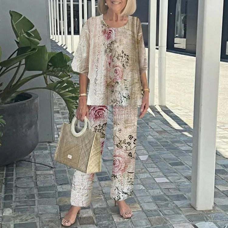Stylish printed everyday two-piece set for women | Genevieve -14