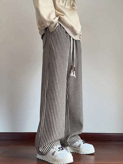 Baggy ribbed drawstring sweatpants piece for men | Calder -1