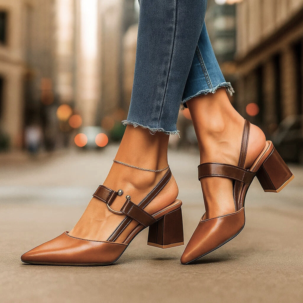 Classic comfort everyday heels for women | Elowen -4