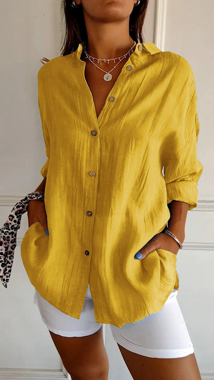 Elegant oversized everyday blouse for women | Emily -5
