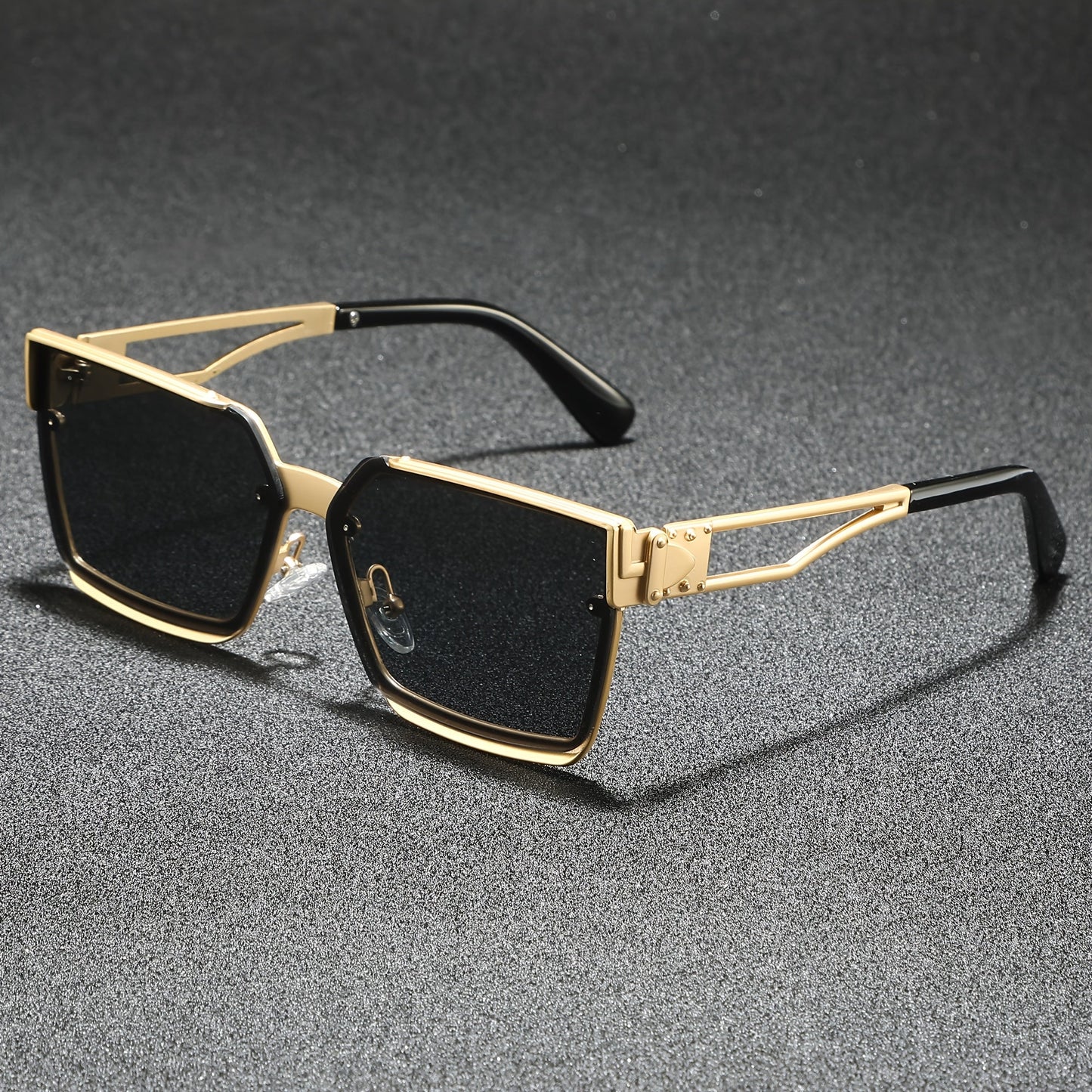 Classic retro half-frame everyday shades for men | Viridian -4