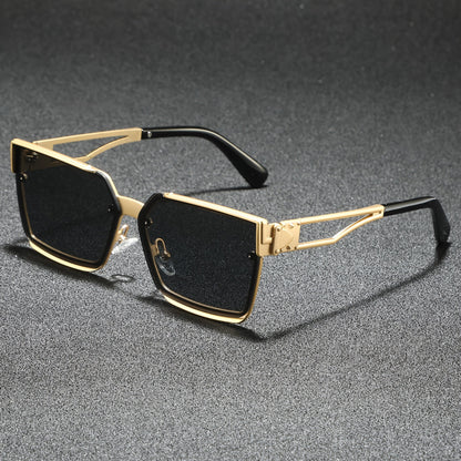 Classic retro half-frame everyday shades for men | Viridian -4