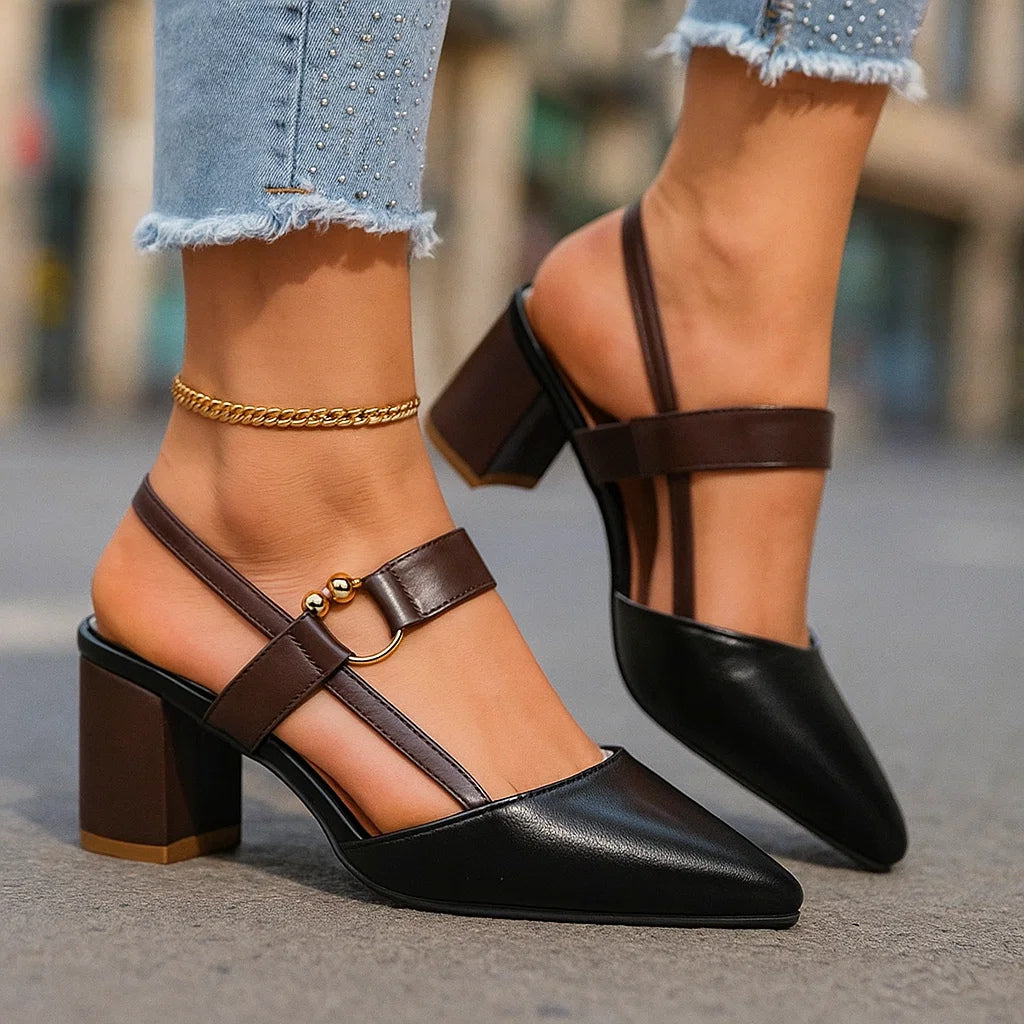 Classic comfort everyday heels for women | Elowen -7