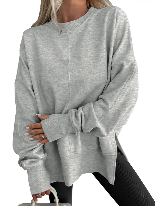 Comfy oversized long-sleeve everyday sweatshirt for women | Gwen -1