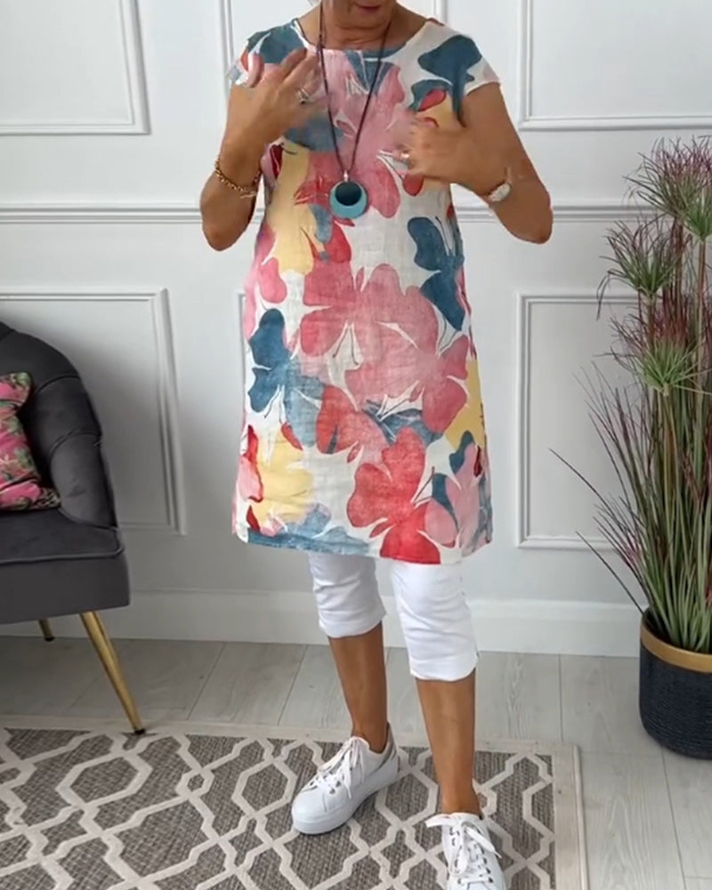 Casual relaxed floral everyday dress for women | Ingrid -2