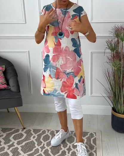 Casual relaxed floral everyday dress for women | Ingrid -2