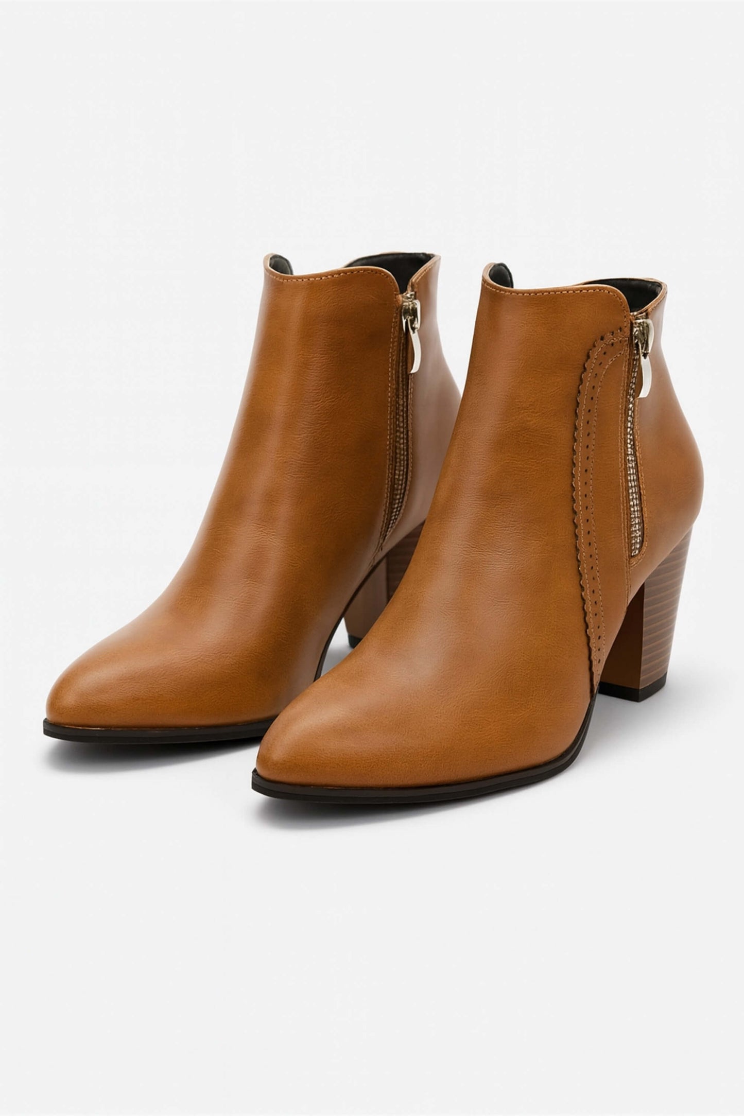 Ankle boots with chunky mid-heel for women | Caurelle