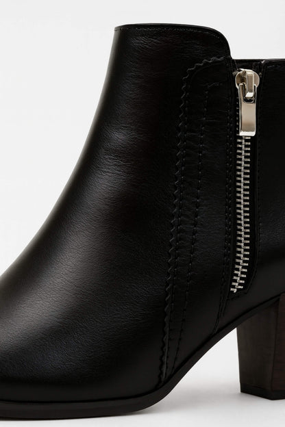 Ankle boots with chunky mid-heel for women | Caurelle