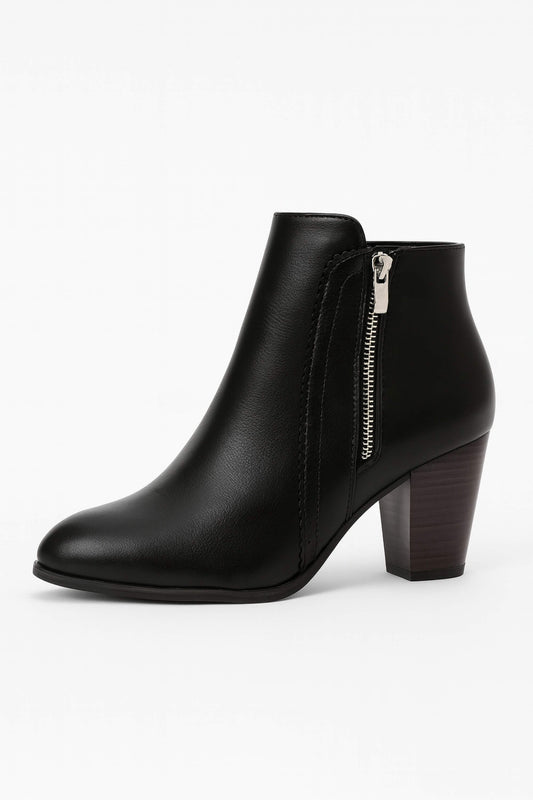 Ankle boots with chunky mid-heel for women | Caurelle