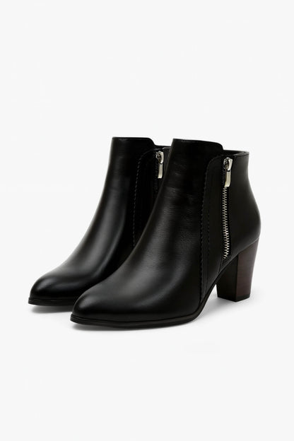 Ankle boots with chunky mid-heel for women | Caurelle