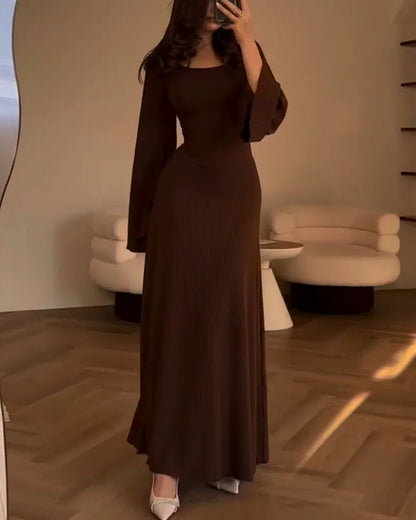 Elegant long-sleeve dress for women | Allyson -7
