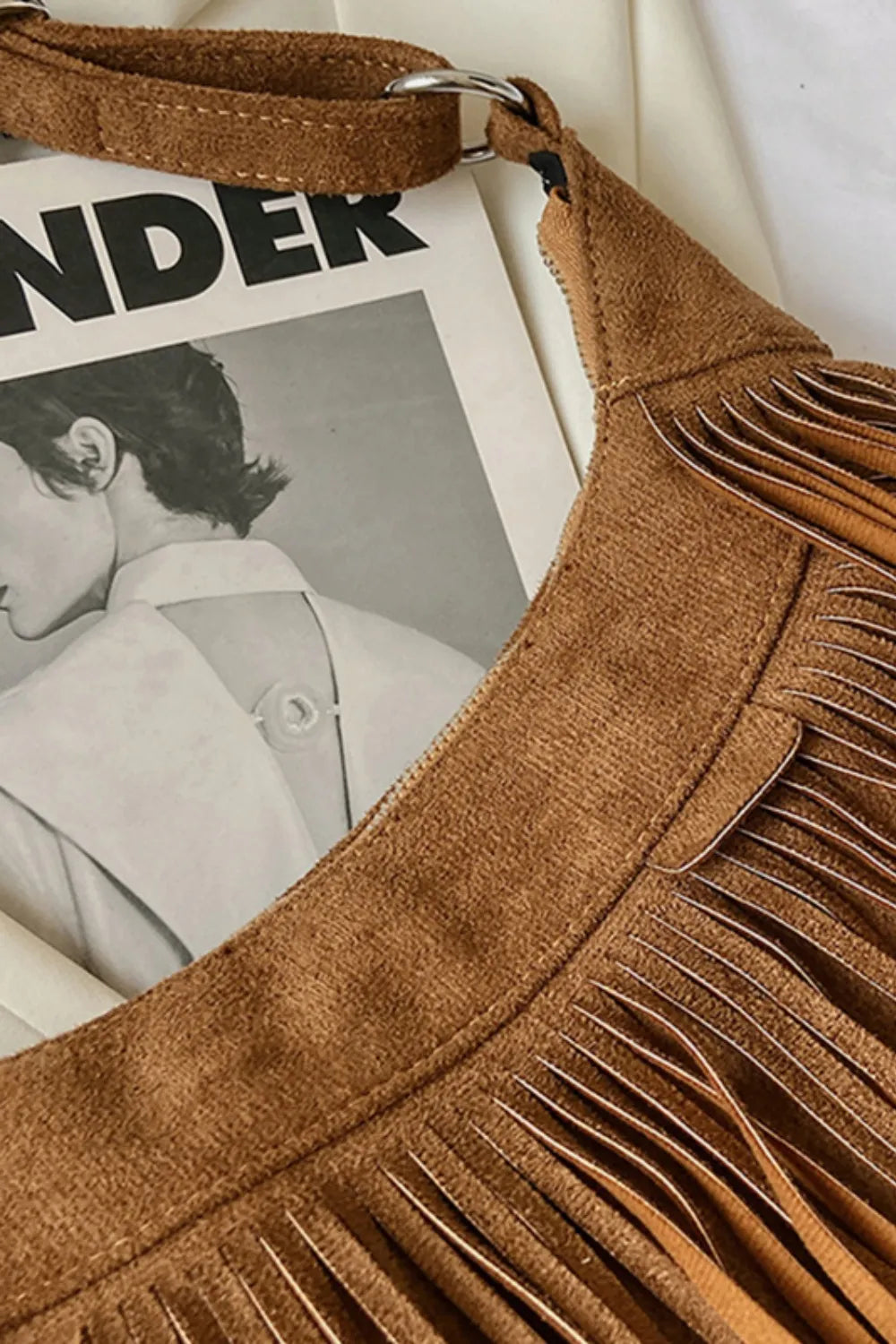 Fringe shoulder bag for women -5